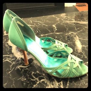 Mint green heels